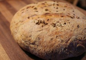 homemade rustic loaf of bread